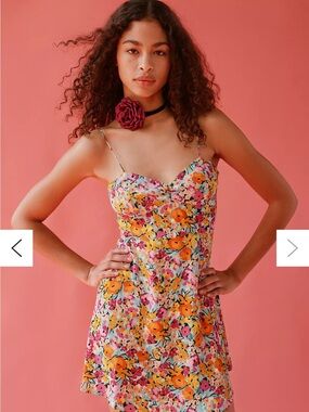 For Love & Lemons Deena Floral Mini Dress with Small & Medium available